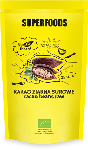 Kakao Ziarno Surowe Kakaowiec 200g - Bio Planet Superfoods