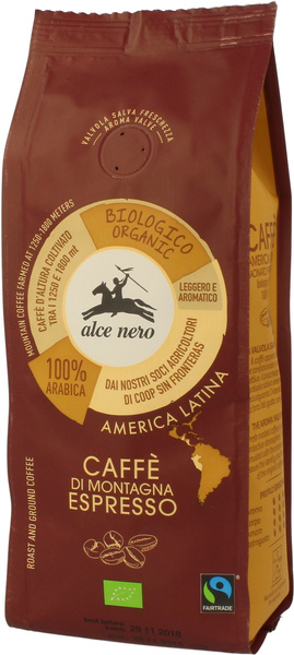 Kawa Mielona 100% Arabica Espresso Fair Trade 250g - Alce Nero