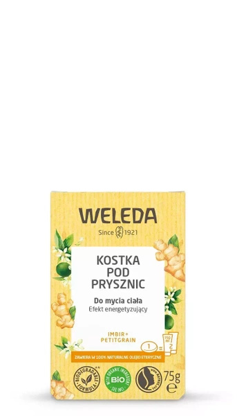 Kostka Pod Prysznic Imbir-Petitgrain 75g - Weleda