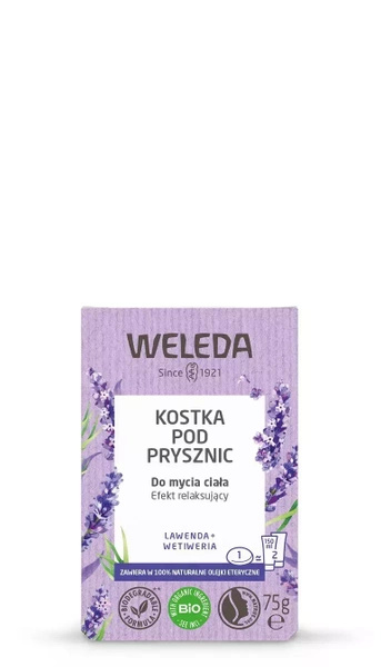 Kostka Pod Prysznic Lawenda - Wetiweria 75g - Weleda