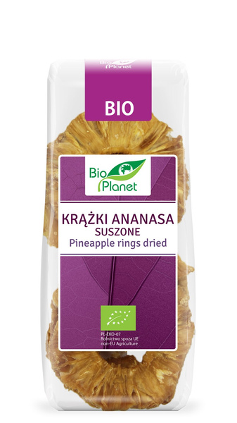 Krążki Ananasa Suszone 100g - Bio Planet - EKO