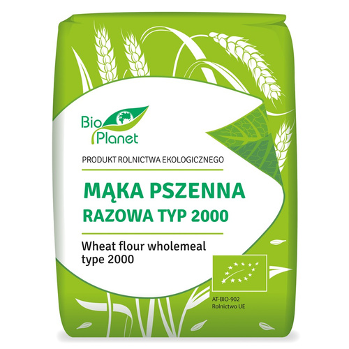 Mąka Pszenna Razowa Typ 2000 1kg - Bio Planet - EKO
