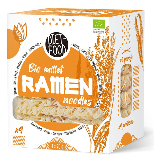 Makaron Jaglany RAMEN Noodle 280g (4x70g) - DIET-FOOD