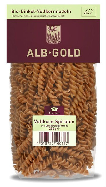 Makaron Orkiszowy Razowy Spirala 250g - ALB-GOLD