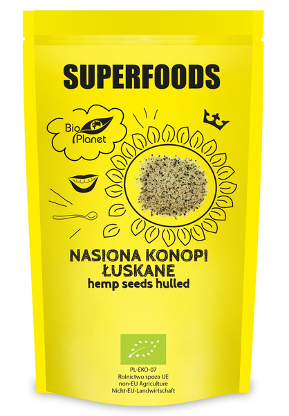 Nasiona Konopi Łuskane 200g - Bio Planet Superfoods