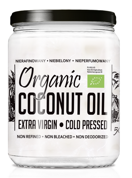 Olej Kokosowy Organiczny Virgin Nierafinowany 500ml DIET-FOOD