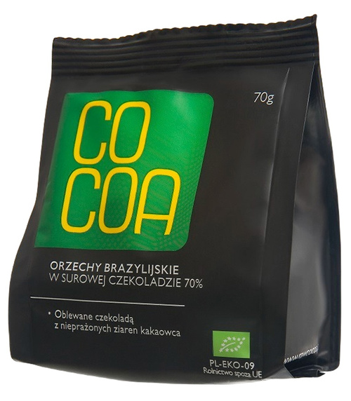 Orzechy Brazylijskie w Surowej Czekoladzie 70g - COCOA EKO