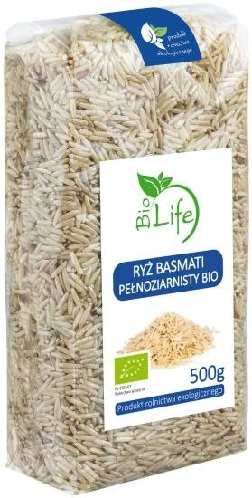 Ryż Basmati Pełnoziarnisty 500g - BioLife