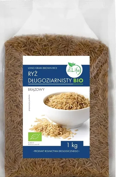 Ryż Brązowy Długoziarnisty 1kg - BioLife