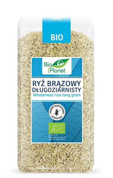 Ryż Brązowy Długoziarnisty 500g - Bio Planet - EKO