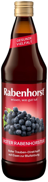 Sok z Czerwonych Winogron z Żelazem 750ml - Rabenhorst