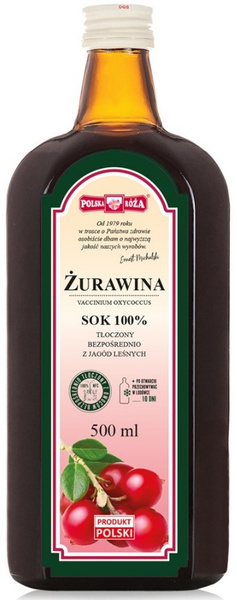 Sok z Owoców Żurawiny 500ml - Polska Róża