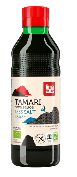 Sos Sojowy Tamari 25% Mniej Soli Bezglutenowy 250ml - Lima