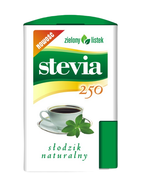 Stewia Słodzik Tabletki Pastylki 250szt - Zielony Listek