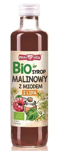 Syrop Malinowy z Miodem i Lipą 250ml - Polska Róża