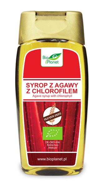 Syrop z Agawy z Chlorofilem BIO 350g (250ml) - Bio Planet - EKO