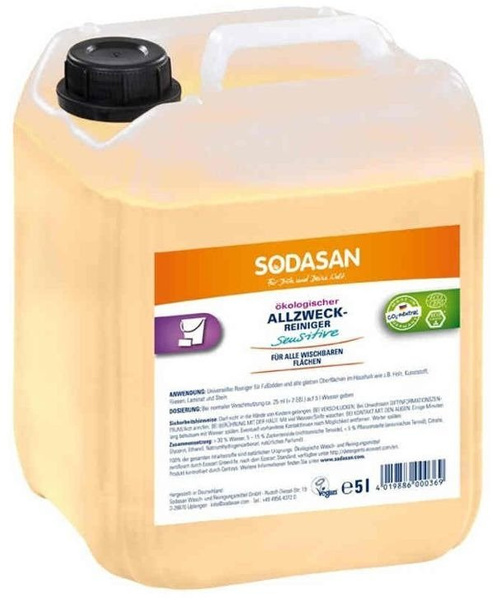 Wielofunkcyjny Płyn Czyszczący Sensitive 5L - Sodasan